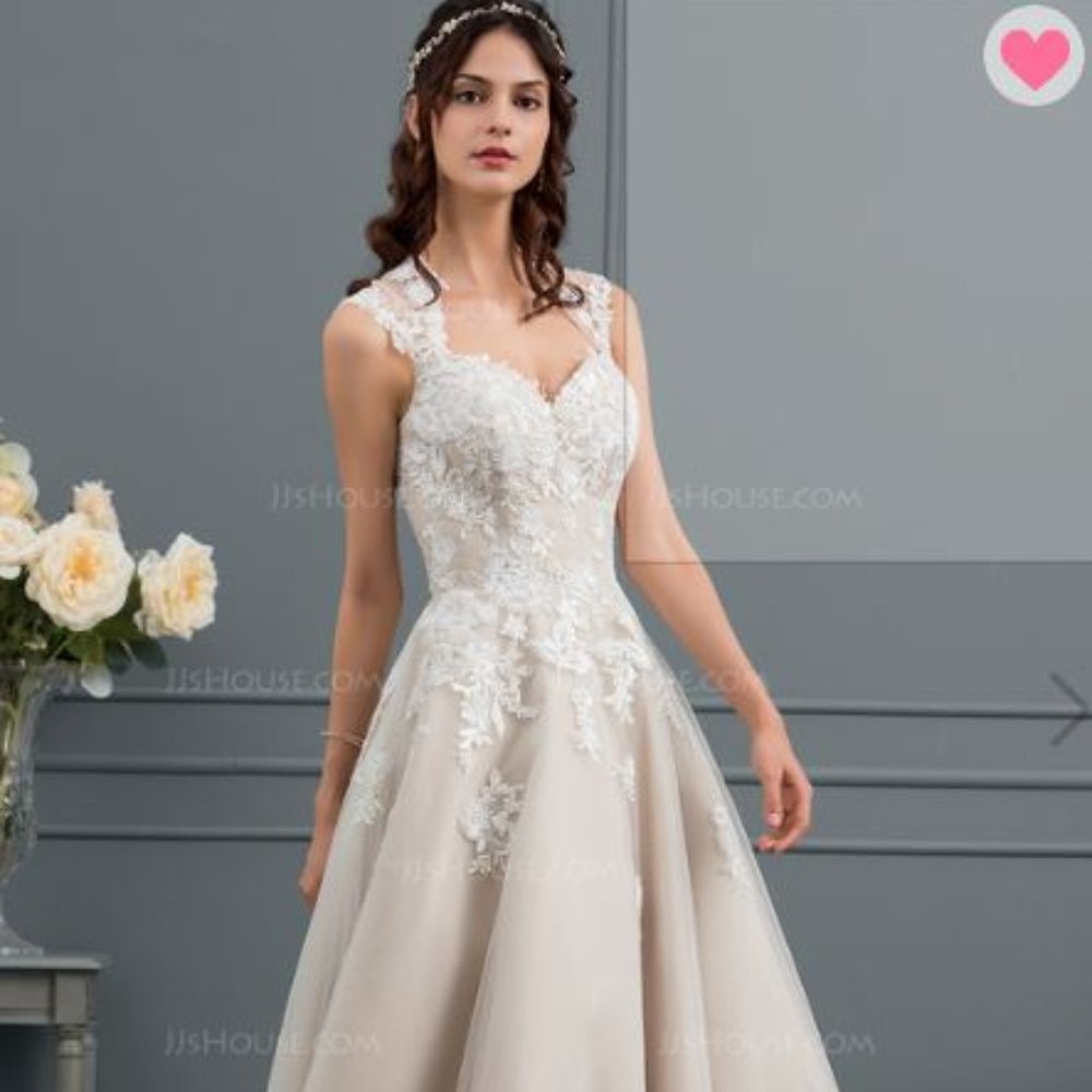 Brand new tea length wedding dress
